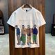 thumbnail image 4 of Camiseta de cuello redondo de anime para hombre, camisetas vintage con gráficos Kpop para hombre, ropa V, top Katoen 5xl, ropa de calle, dibujos de algodón, elegante, tallas S XL, 4 of 5