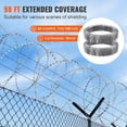 thumbnail image 5 of Razor Wires, 2 Rolls Razor Wire Fencing Razor Fence,98 ft Razor Barbed Wire, Double Spiral Razor Ribbon Barbed Wire Galvanized Razor Wire Fence, Rolls Razor for Garden, 5 of 6