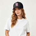 thumbnail image 2 of XIAOCHA Women's Printed Cancer Awareness Baseball Cap Adjustable Outdoor Dad Hat Rally Trucker Hat,Black, 2 of 4