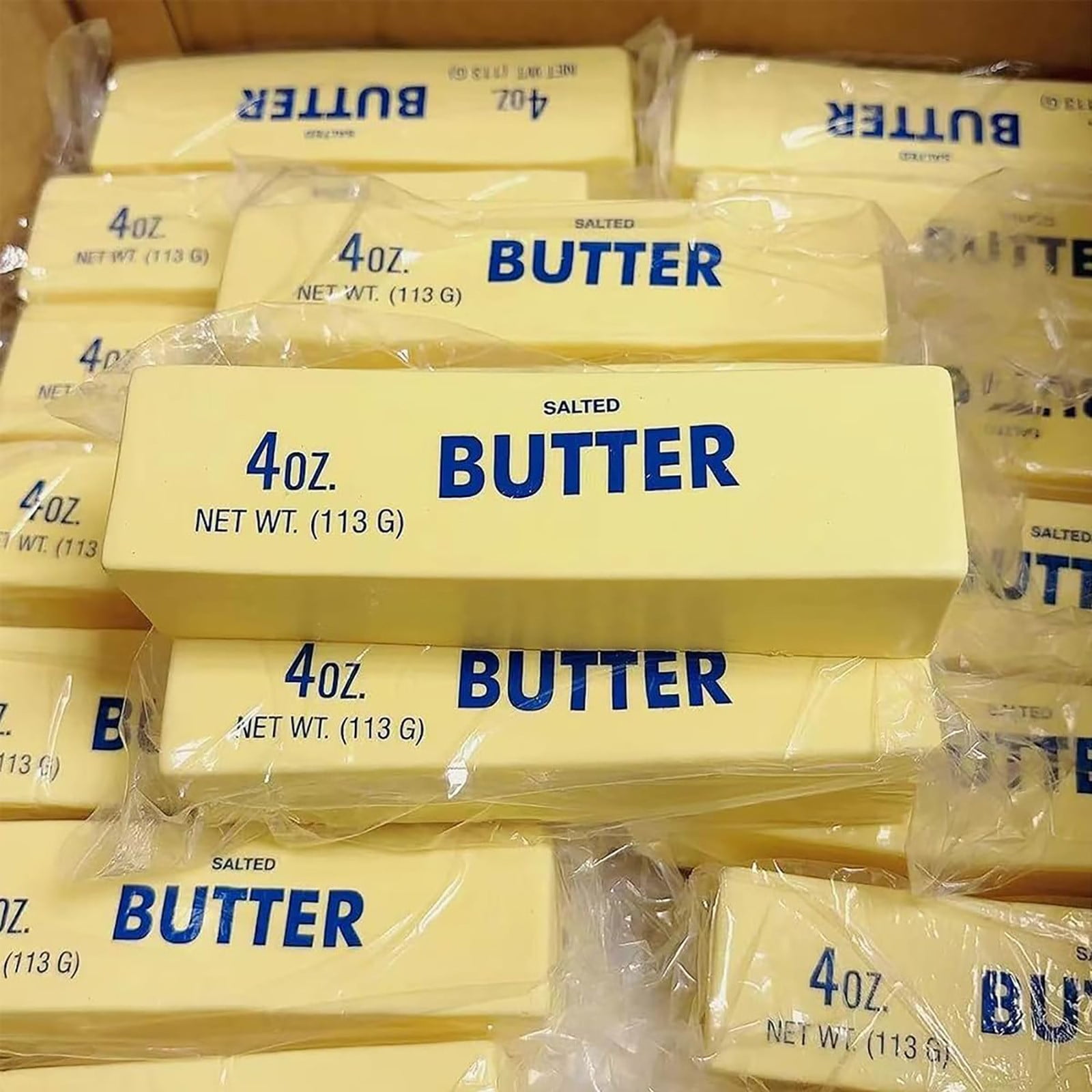 Squeeze Butter Toys Stress Relief, Adults Butter Stick Slow Rising Figure Stress Relief Fidget Toys for Anxiety Relief Hand Relax Salted Butter Bar Soft Foam Stick Squeeze Ball (Yellow)