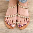 thumbnail image 4 of Las uñas de los pies postizas brillantes con lentejuelas plateadas de color púrpura, uñas postizas para dedos de los pies con cubierta completa, pinza acrílica para uñas compatibles con mujeres y niña Afortunado Sencillez, 4 of 5