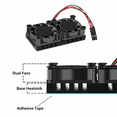 thumbnail image 4 of 2X for 4 Model B Dual Fan with Heat Sink Ultimate Double Cooling Fans Cooler for 4B/3B+, 4 of 5