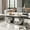 Gray + White+ Stainless Steel + Luxury, variant on 49.2" Oval Faux Marble Coffee Table - Stainless Steel Base for Living Room,Gold White