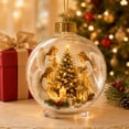 thumbnail image 6 of Arghm Lighted Christmas Ball Ornament with Winged Figures, Holiday Decoration for Tree, Gifts, Candles, and Lamp, 6 of 6
