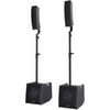 LAGRIMA LPS-723 12 Inch 4000W PA Speaker System Combo Set, DJ/Powered Speaker Set with Remote Control, Bluetooth/USB/SD Card, Two Subwoofers and 8X Array Speakers Set