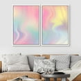 thumbnail image 3 of IDEA4WALL Framed Canvas Print Wall Art Set Rainbow Spectrum Abstract Multicolor Illustrations Fine Art Bohemian Minimalist Colorful Artwork for Living Room, Bedroom, Office - White 16"x24"x2, 3 of 5