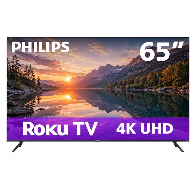 Pantalla Philips 65 Pulgadas 4K UHD QLED Roku TV 65PQL7636/F8