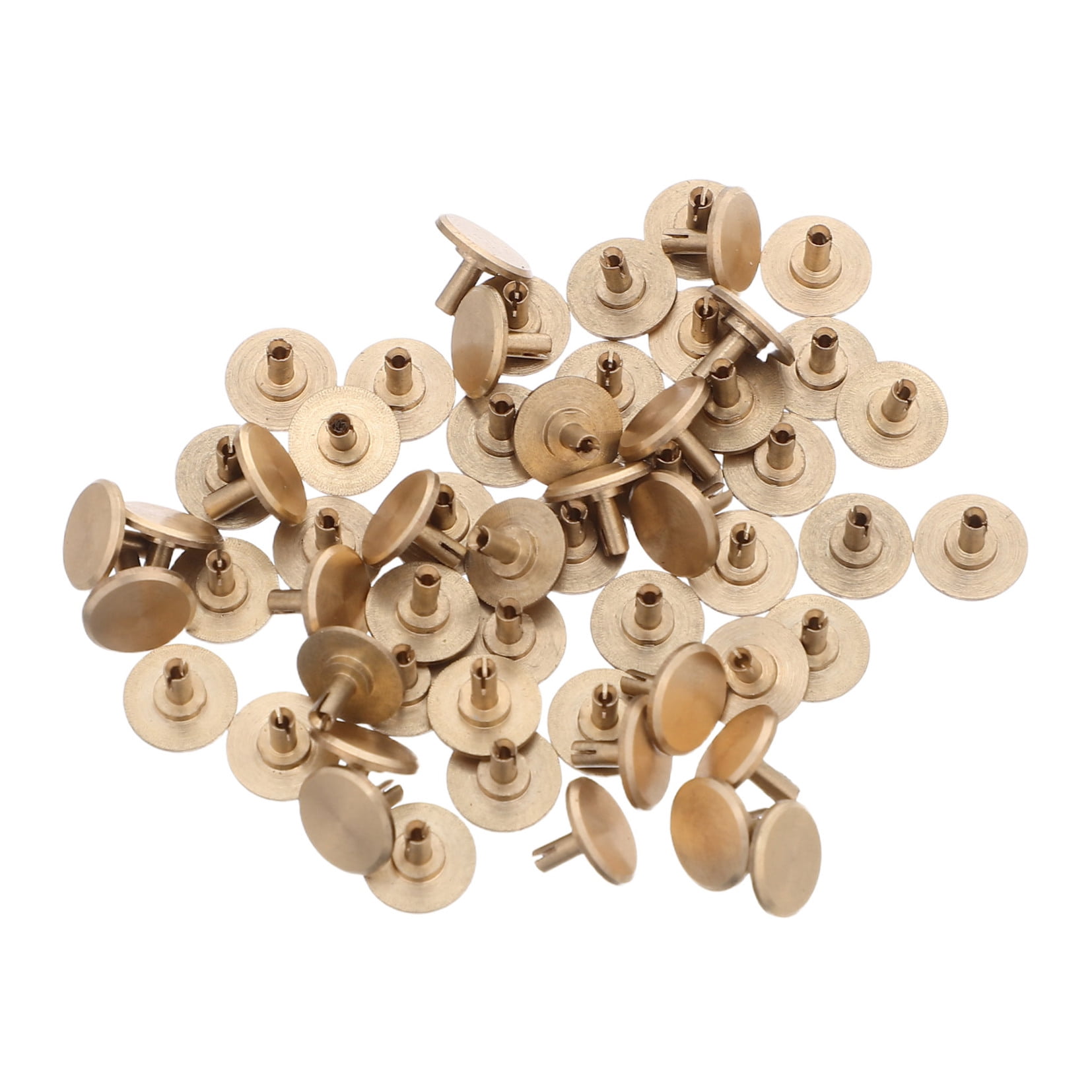 OUNONA 50Pcs Copper Clock Second Hand Caps in Tone, Precise Fit for DIY Wall Clock Repair and Replacement