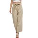 thumbnail image 2 of Pantalones de mujer Irfora Pantalones de piernas anchas para mujer con cintura elástica, cinturón de lazo, pantalones largos sólidos, transpirables, informales, para vacaciones, verano, caqui, 2X Irfora Pantalones de mujer, 2 of 5