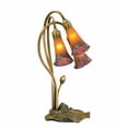 thumbnail image 2 of 13674 Meyda 16"H Amber/Purple Pond Lily 3 Lt Accent Lamp, 2 of 2