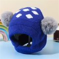 thumbnail image 2 of CPNG Toddler Beanie Baby Kids Fleece Lined Knitted Beanie with Face Mask & Pom Pom Warm Winter Hat Knit Cap for Boys Girls Soft Cozy Infant Hat, 2 of 8