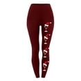thumbnail image 4 of Lenpel Women's Christmas Leggings High Waisted Full Length Printed Workout Yoga Pants Soft Pants, 4 of 4