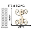 thumbnail image 2 of Unfinished Wood Monogram S Shape - Craft - up to 46" DIY 6" / 1/2", 2 of 3