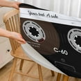 thumbnail image 3 of Cassette Round Tablecloth Retro Music Mixtape Waterproof Oil-Proof Table Cover Table Cloth for Indoor Dining, Outdoor Picnic Parties, Camping,Fits for Table 40-44" Inches, 3 of 6