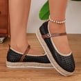 thumbnail image 7 of Samdudou Womens Flats Shoes Closed Toe Mary Jane Slip On Espadrilles Hollow Out Mesh Upper with Adjustable Buckle Strap Lightweight Walking Footwear Casual Summer, 7 of 7