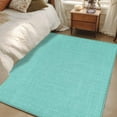 thumbnail image 5 of Hallway Runner Rugs 2.7x5 Ft, Turquoise Burlap Texture Non Slip Area Rugs for Kitchen Bedroom Entryway, Farmhouse Vintage Aqua Washable Carpet Runner Rug Floor Mats for Bedroom Home Decor, 5 of 9