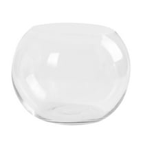 Glass Round Vases Clear Bubble Bowl Aquarium Hydroponics Holder Flower Container for Office Wedding Party ( 15CM )