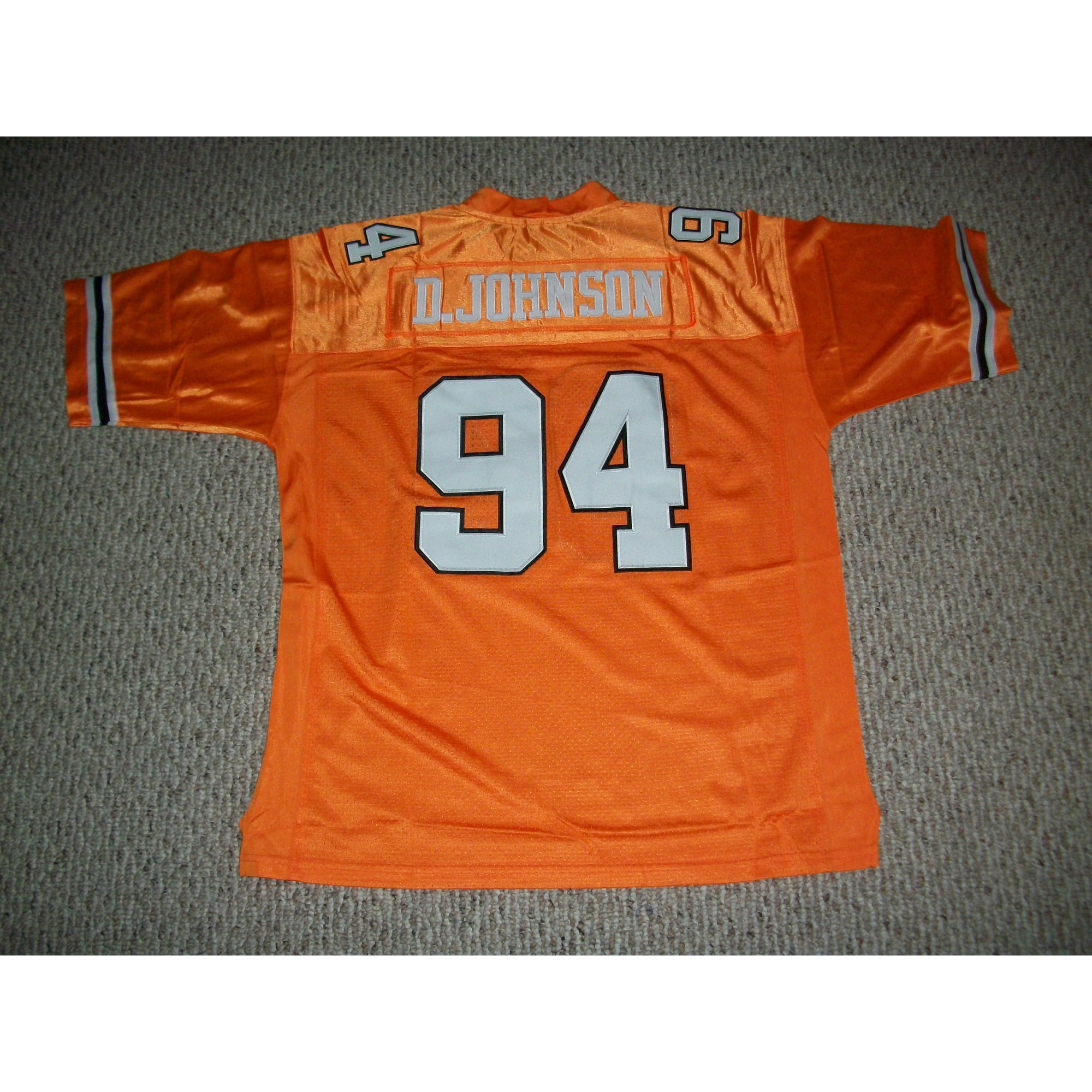 Unsigned Dwayne Johnson Jersey #94 College Custom Stitched Orange