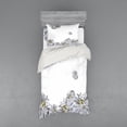 thumbnail image 2 of Ambesonne Flower Bedding Set 4 Pcs, Chamomiles Springtime, Queen, Grey Mustard, 2 of 3