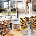 thumbnail image 6 of Yaionm 4 Step Heavy Duty Rolling Ladder 880LBS, Climbing Stair Ladder with Locking Casters, Textured Non-Slip Steps, Ergonomic Top Rail, for Warehouse, 24 x 39 x 59 Inch, 6 of 10