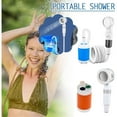 thumbnail image 2 of SQDWYGG Portable Camping Shower Outdoor Camp Shower Pump, Rechargeable Outdoor Shower Head Sprayer with Digital Display, Rechargeable Electric Shower Pump for Camping Travel Car Washing,1pc,Blue, 2 of 9