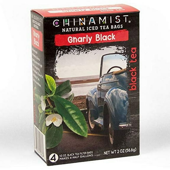 China Mist - Naturally Flavored Gnarly Black Iced Tea Bags - Each Tea Bag Yields 1/2 Gallon