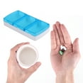 thumbnail image 4 of Unique Bargains 1 Pc 3 Grids Single Row Pill Case Durable for Travel Blue, 4 of 6