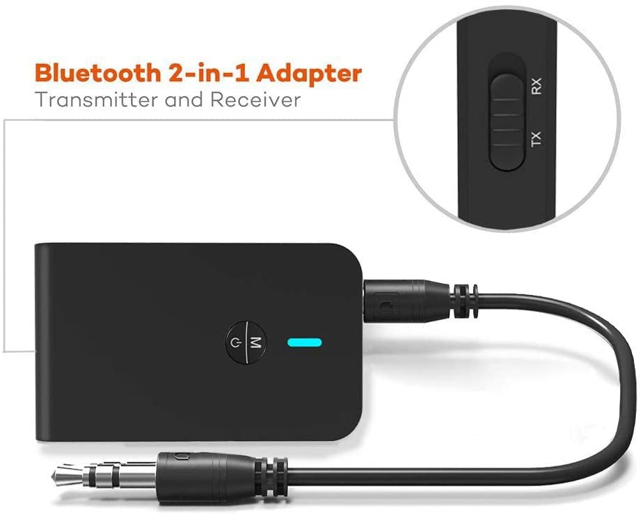 Chaotai Bluetooth 5.0 Adapter USB Dongle Bluetooth Transmitter Receiver 3 in 1 Black 