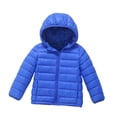 thumbnail image 5 of ITSAME Girls Hooded Quilted Puffer Jacket Long Sleeve Full Zip Winter Warm Thick Coat with Pockets Blue Size 12, 5 of 10