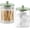 Green, variant on 2026 New Hot Sale 2 Pack Black Lid 10oz Clear Glass Apothecary Jars, Dustproof Qtip Holder Bathroom Counter Storage for Cotton Swabs, Pads, Floss Picks & Makeup Bits
