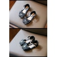 thumbnail image 3 of Kids Little Girls Sandals Size 1-9T Toddler Princess Sandals Wedding Party Shoes Sequins Glitter Sandals,Black,Todlder-2 Years, 3 of 5