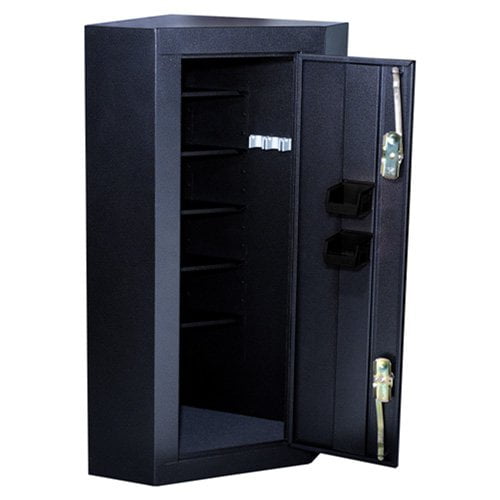 ... Homak 10-Gun Corner Steel Gun Cabinet