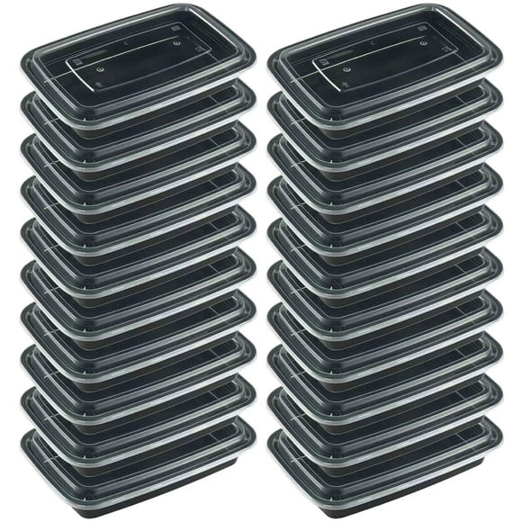 Meal Prep Containers Set 20-Pack with Lids Large Thick Microwave Safe Reusable Food Storage Boxes for Freezer Dishwasher