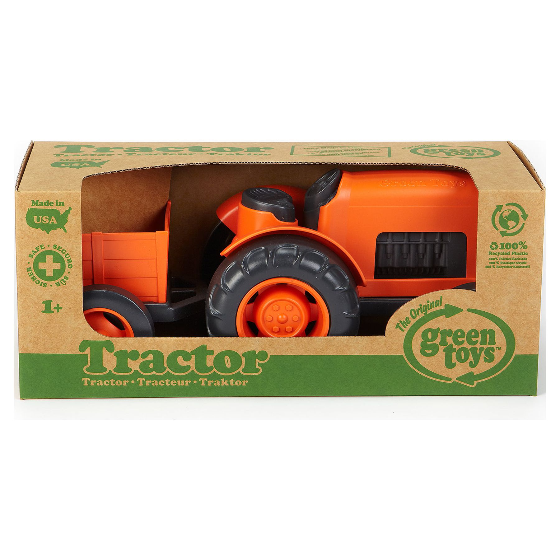 Green Toys Orange Tractor Play Vehicle, for Unisex Child Ages 1+ - image 2 of 2