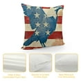 thumbnail image 4 of YINGXI  4th of July Patriotic Decorative Throw Pillow Cover, American Flag Eagle America Stars Stripes Porch Outdoor Home Decor, USA Memorial Day Land of The Free Sofa Couch Cushion Case 20x20in, 4 of 5