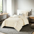 thumbnail image 5 of Regency Heights Twin/Twin XL Size Comforter Set, 4-Piece Bedding Set for All Seasons, Geometric Metallic Comforter Bed Set with Decor Pillows for College Dorm, Ivory/Gold, 5 of 8