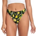 thumbnail image 1 of Balery Lemon Fruits Flowers Leaves Tangas de Algodón para Mujer con Estampado – Ropa Interior Sexy, Transpirable, G-string-Large, 1 of 6
