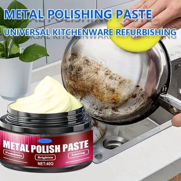 Stainless Steel Metal Repair Paste Rust Remover And Polish For Pots Pans Sinks And Metal Surfaces Non-Scratch Restorative Formula