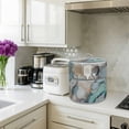 thumbnail image 4 of Marble Texture Pressure Cooker Cover Abstract Teal Blue Gold Crack Art Dust Cover for Kitchen Appliances with Top Handle & Storage Pockets, Fits 6 Quart Instant Pot, Air Fryer, Crock Pot, 4 of 9