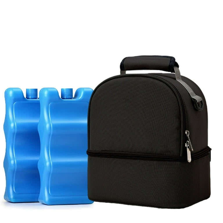 Backpack Milk Cooler Portable Insulation Bag Ice Mommy Pack Breast Milk  Preservation-Black