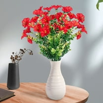 TOPRenddon Artificial Violet Silk Flowers – 2-Pack Spring Home Decor, Fake Flower Bouquets for Wedding Centerpieces, Office Desk, Party Decor | Water-Resistant Plastic Greenery