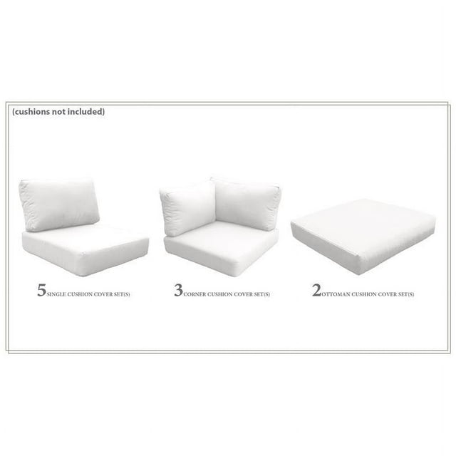 TK Classics Ensemble de Housses en Blanc Voile pour BARBADOS-12c