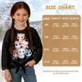 thumbnail image 7 of Xoenoiee Black Cat Heart Print Long Sleeve Shirts for Girls Crewneck T-Shirts Kids Soft Long Sleeve Tees Top Twist Knot T Shirts Tie Front Blouses, 9-10 Years, 7 of 7