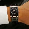 thumbnail image 4 of WWOOR Hombres Moda Rectangular Dial analógico reloj de cuarzo Negocio impermeable Calendar Abanopi Mirar, 4 of 5