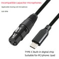thumbnail image 4 of Adaptador USB Tipo C una XLR Tipo C Macho una XLR Hembra de 3 Conector de Cable de MicróFono Cable de Datos de Audio de Computadora 3 Metros, 4 of 10
