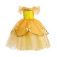 thumbnail image 5 of Girls Belle Princess Cosplay Dress Set Halloween Off Shoulder Costume 3-8T, 5 of 8