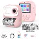 thumbnail image 1 of Cámara para niños con impresión instantánea y espejo, cámara digital para selfies de doble lente HD con 3 rollos de papel de impresión y tarjeta de 32 GB, regalos de cumpleaños navideños,, 1 of 8