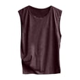 thumbnail image 6 of Women T Shirts Women Sleeveless O Neck Solid Slim Casual Tank Top XXXL, 6 of 6