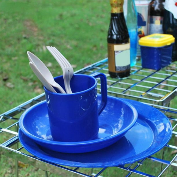 Ensemble de vaisselle de camping réutilisable PP de qualité