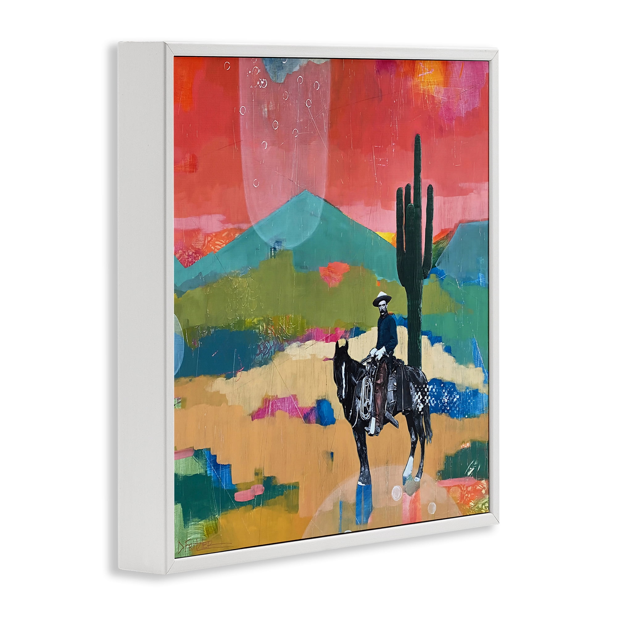 Stupell Industries I Used To Be A Cowboy White Framed Giclee Art, design by Dianna Fritzler